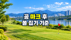 파크골프 공 마크 후 처리