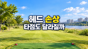 파크골프채 헤드 손상과 타점 변화