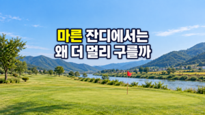 마른 잔디에서는 왜 더 멀리 구를까
