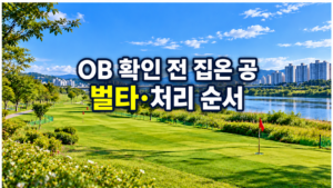 OB 확인 전 집은 공의 벌타와 처리 순서