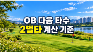 파크골프 OB가 나면 다음 샷은 몇 타째