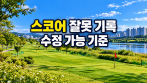 스코어 잘못 기록 수정 가능 기준