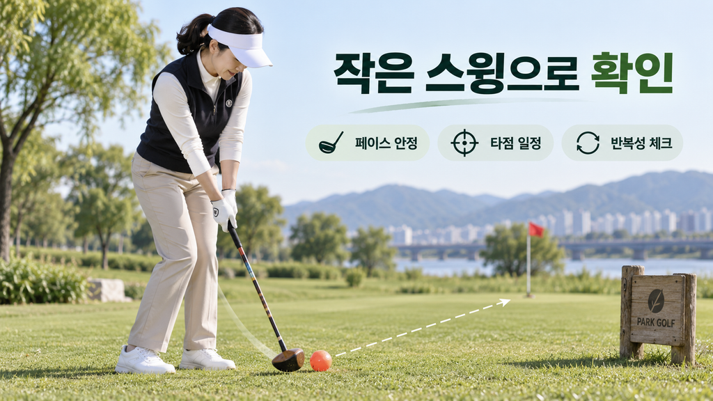 파크골프 손목을 많이 쓰면 방향이 흔들리는 이유, 임팩트 전후 페이스 변화 확인법