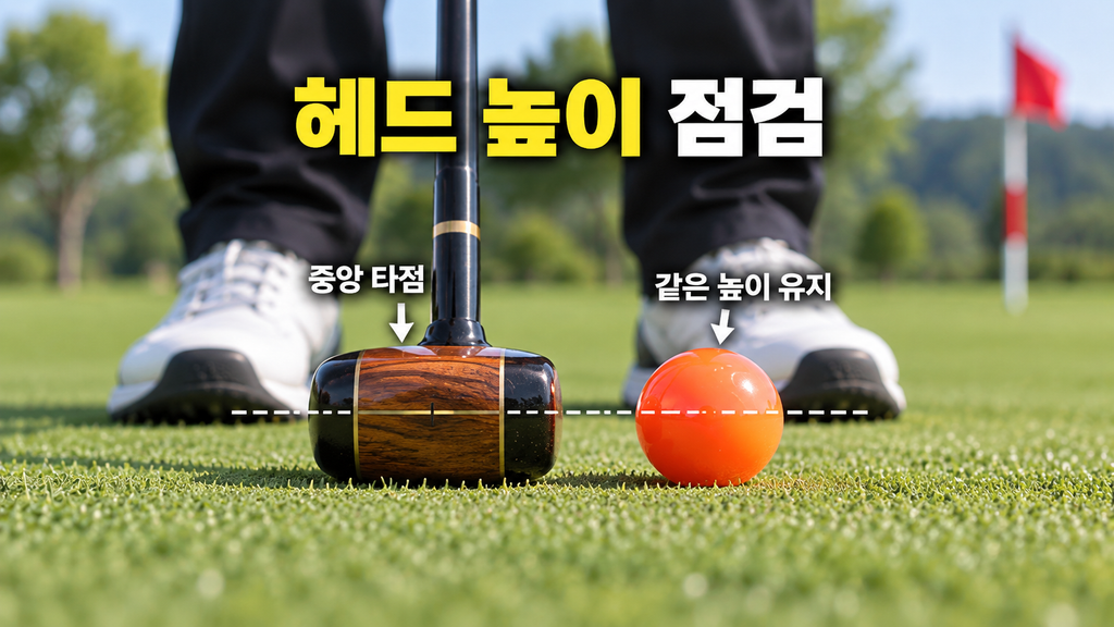 파크골프 헤드 높이와 중앙 타점 점검