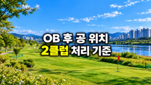 OB 후 공 위치 2클럽 처리 기준