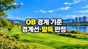 OB 경계 기준 경계선·말뚝 판정