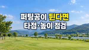 파크골프 퍼팅 공이 튈 때 타점과 높이 점검