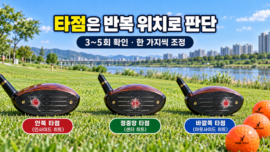 파크골프채 타점 반복 위치 점검