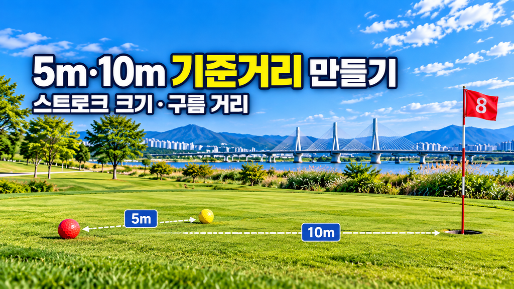파크골프 퍼팅 경사와 잔디 상태에 따른 거리 보정