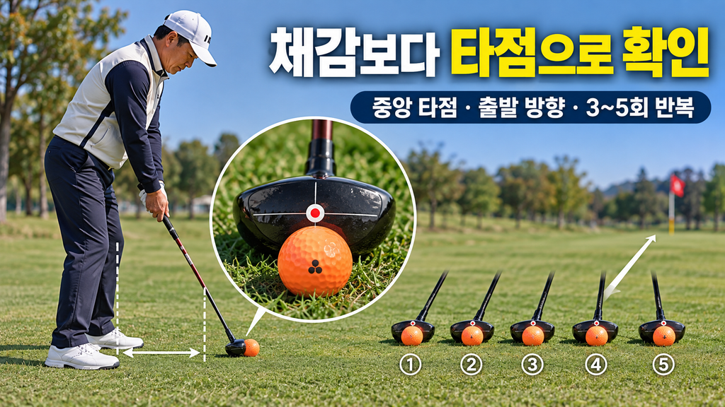 파크골프채 밸런스를 중앙 타점과 출발 방향 반복성으로 점검