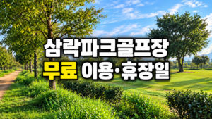 부산 사상구 삼락생태공원 파크골프장 무료 이용