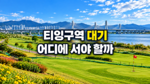 파크골프 티잉구역 안전 대기 위치