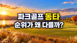 파크골프 동타 순위 결정 방법과 백카운트 경기요강 확인 기준